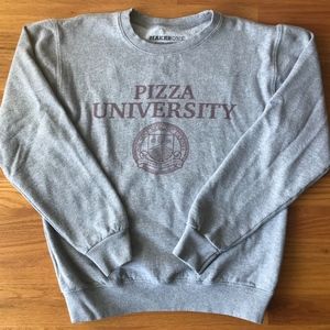 Pizza University Crewneck Sweater. Size Small